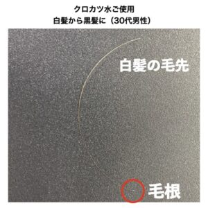 白髪が黒くなった
